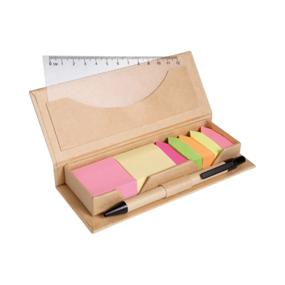STIBOX Sticky Memo Set Recycled with Pen main image
