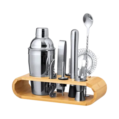 Set Cocktail in Bambù e Acciaio Inox