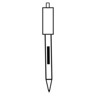 35 x 5 mm - In front of the clip