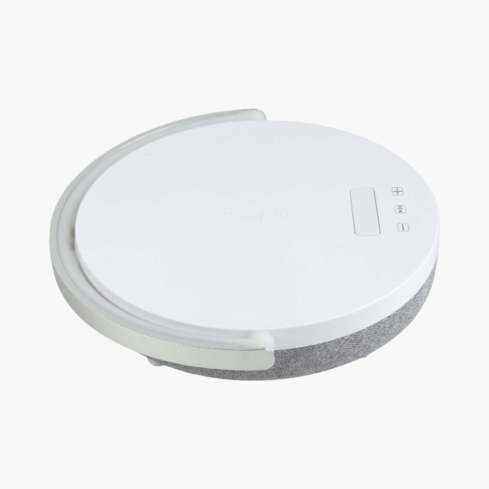 PDP - prixton4in110wbluetoothspeakerwithledlightandwirelesschargingbase square #F8F8F8 background