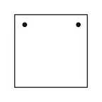 2 holes in upper corners