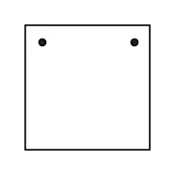 2 holes in upper corners