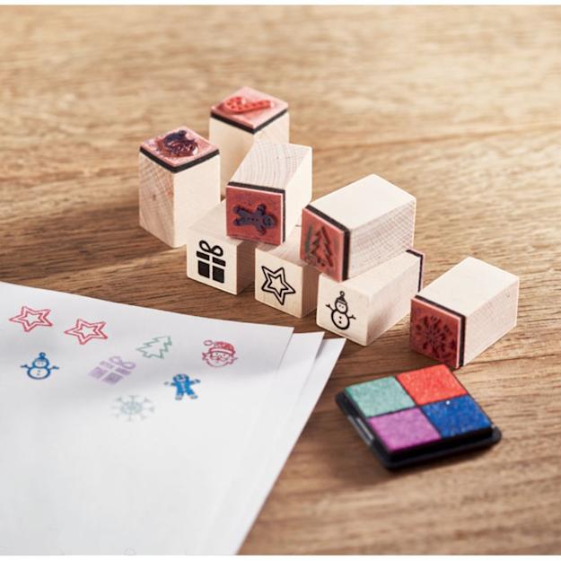 PDP - stampiesetof8woodenchristmasstampsandmulticolouredstampinkpad square original background