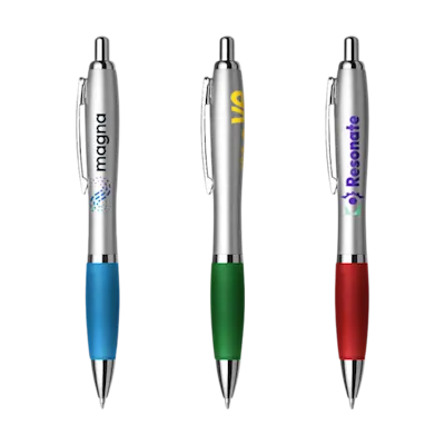 Nash ballpoint silver with coloured grip