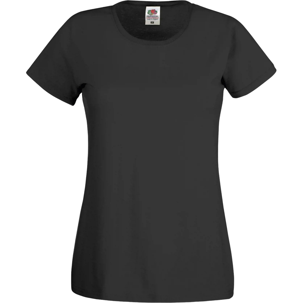 ICON - fruitoftheloomladyfitoriginalt black