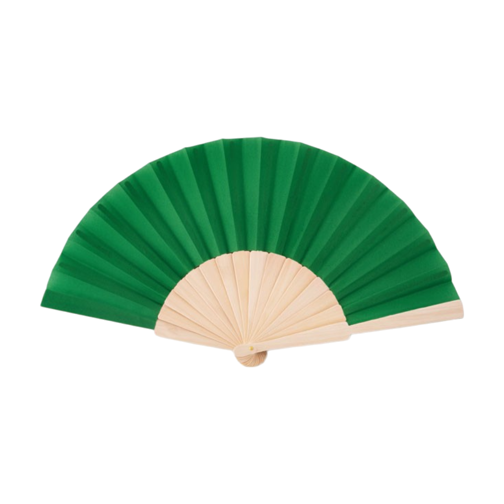 woodmanualhandfan green