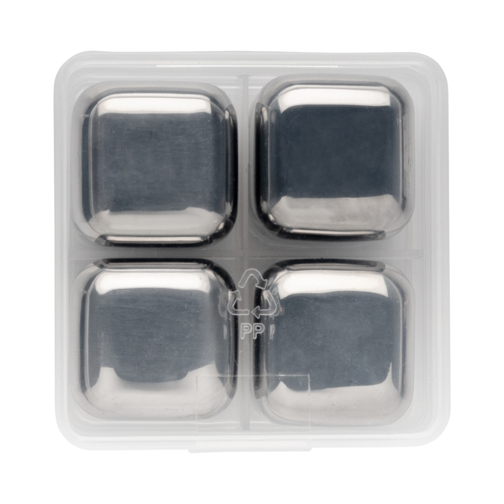 PDP - reusablestainlesssteelicecubes4pc square #00000000 background