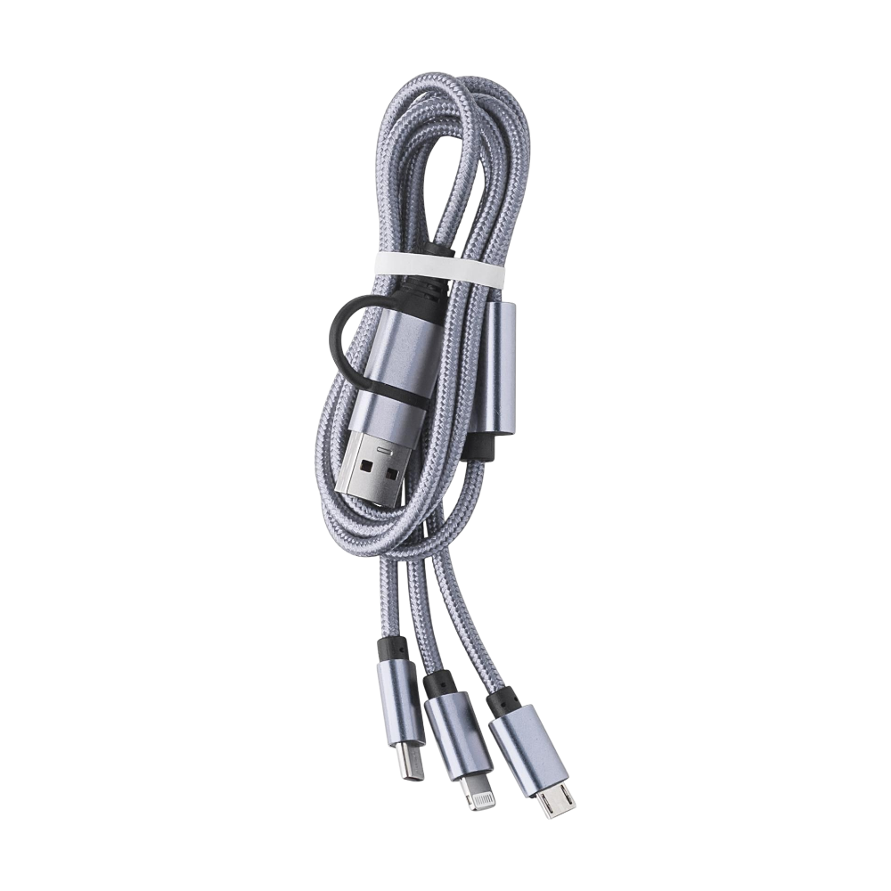 ICON - nylonchargingcableleif silver