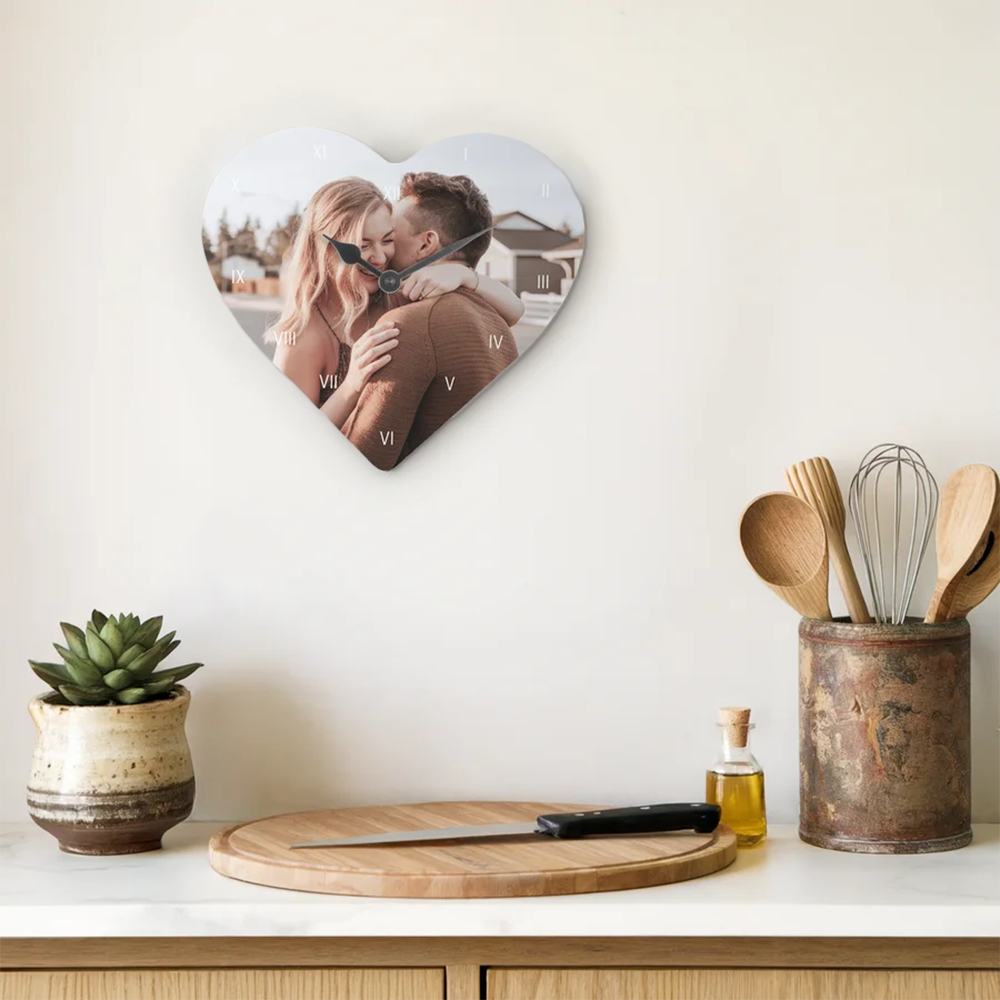 photohardboardclockheart setting