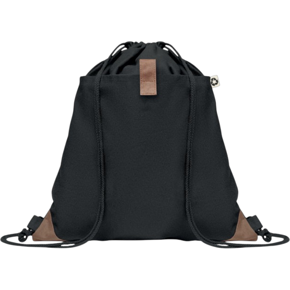 ICON - pandabagrecycledcottondrawstringbag black