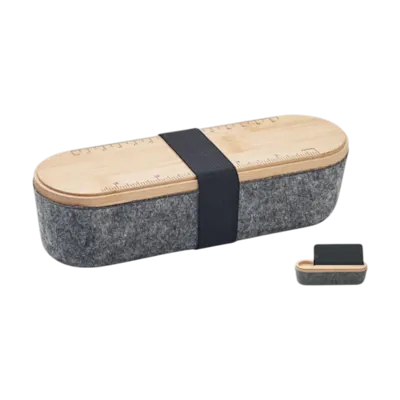 RPET Bamboo Felt Pencil Case