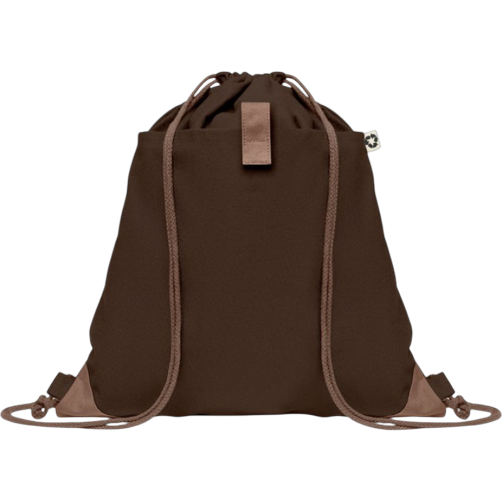 ICON - pandabagrecycledcottondrawstringbag chocolate