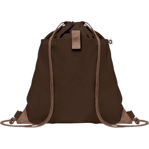 ICON - pandabagrecycledcottondrawstringbag chocolate