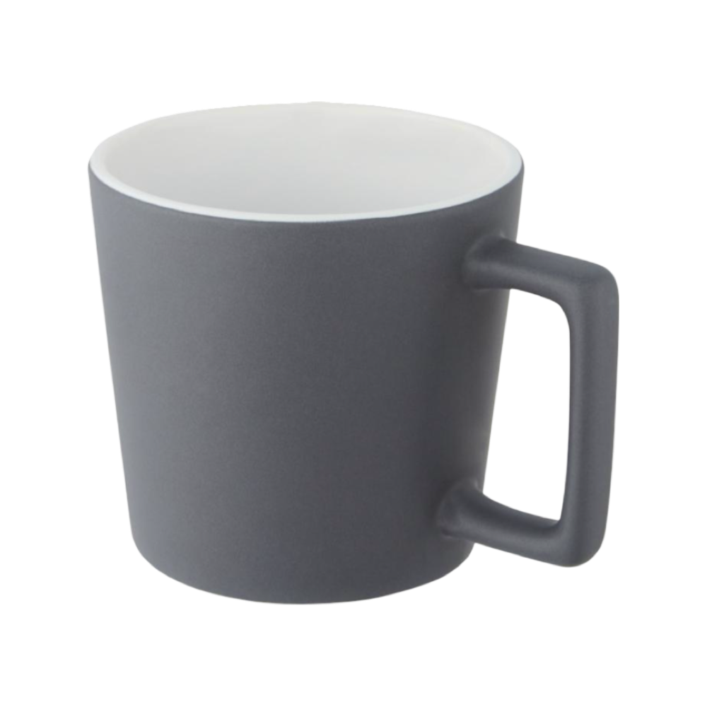 Cali 370 ml ceramic mug whitegray