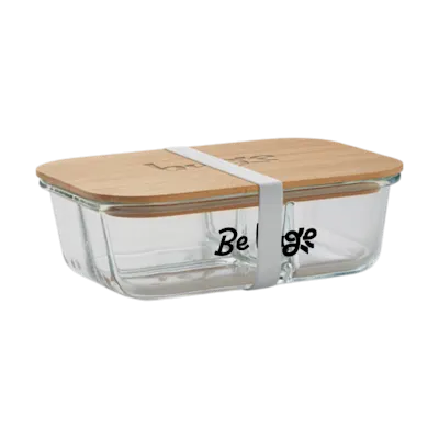3-Piece Glass Lunch Box Set with Bamboo Lid