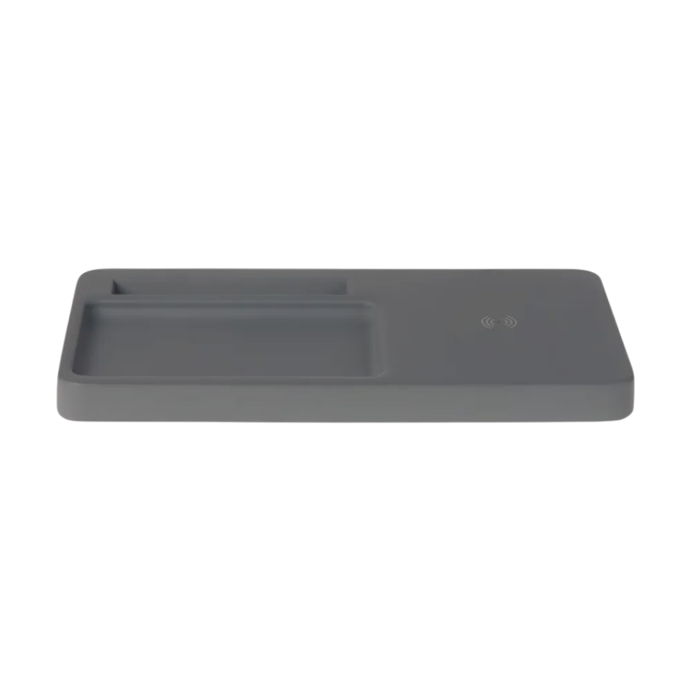 PDP - limestonedeskorganizerwithwirelesscharger5w square #F8F8F8 background