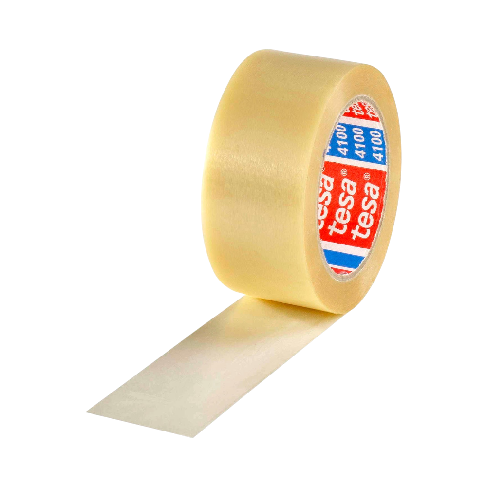 Tesa Transparentes PVC-Klebeband mit Prägung 50 mm x 66 m