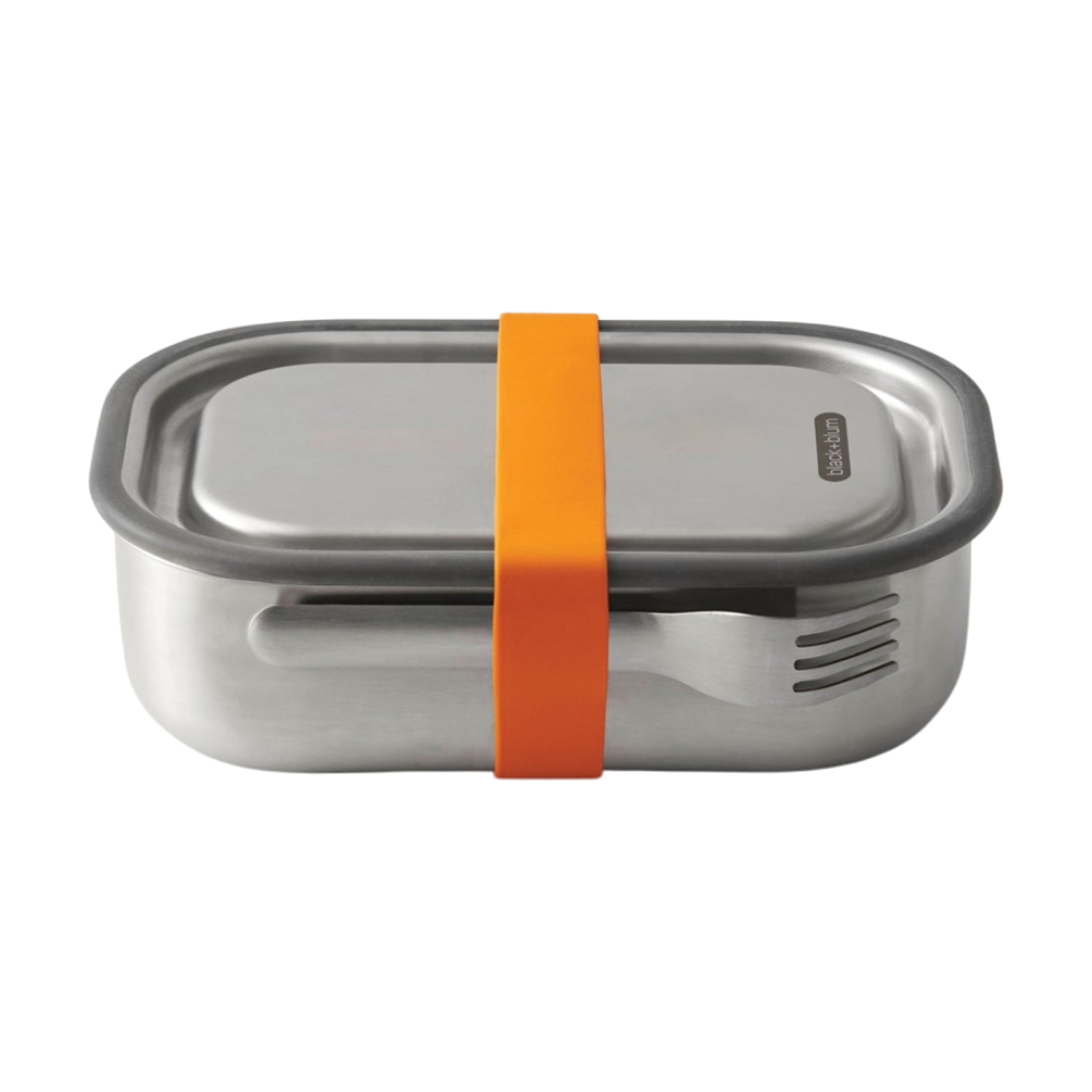 ICON - blackblumstainlesssteellunchboxlarge orange