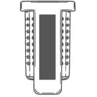 10 x 40 mm - Sur la poignée