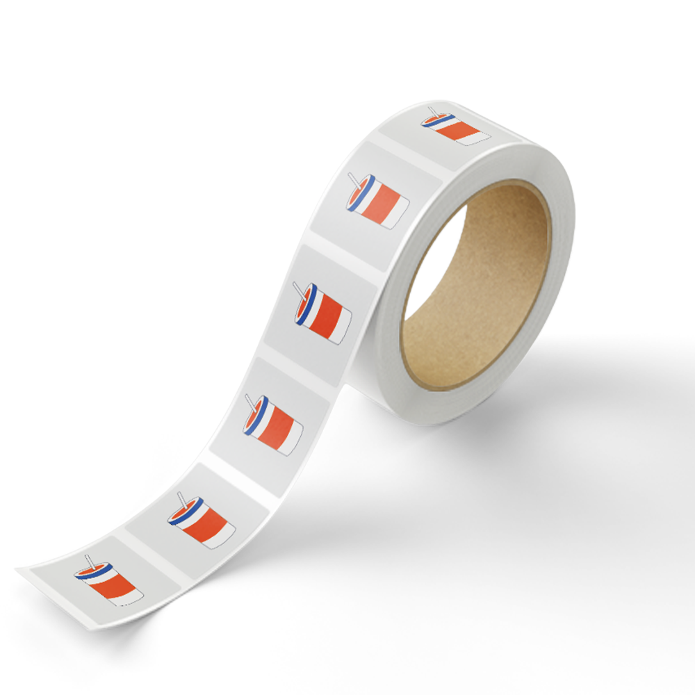 rectangular sticker op rol