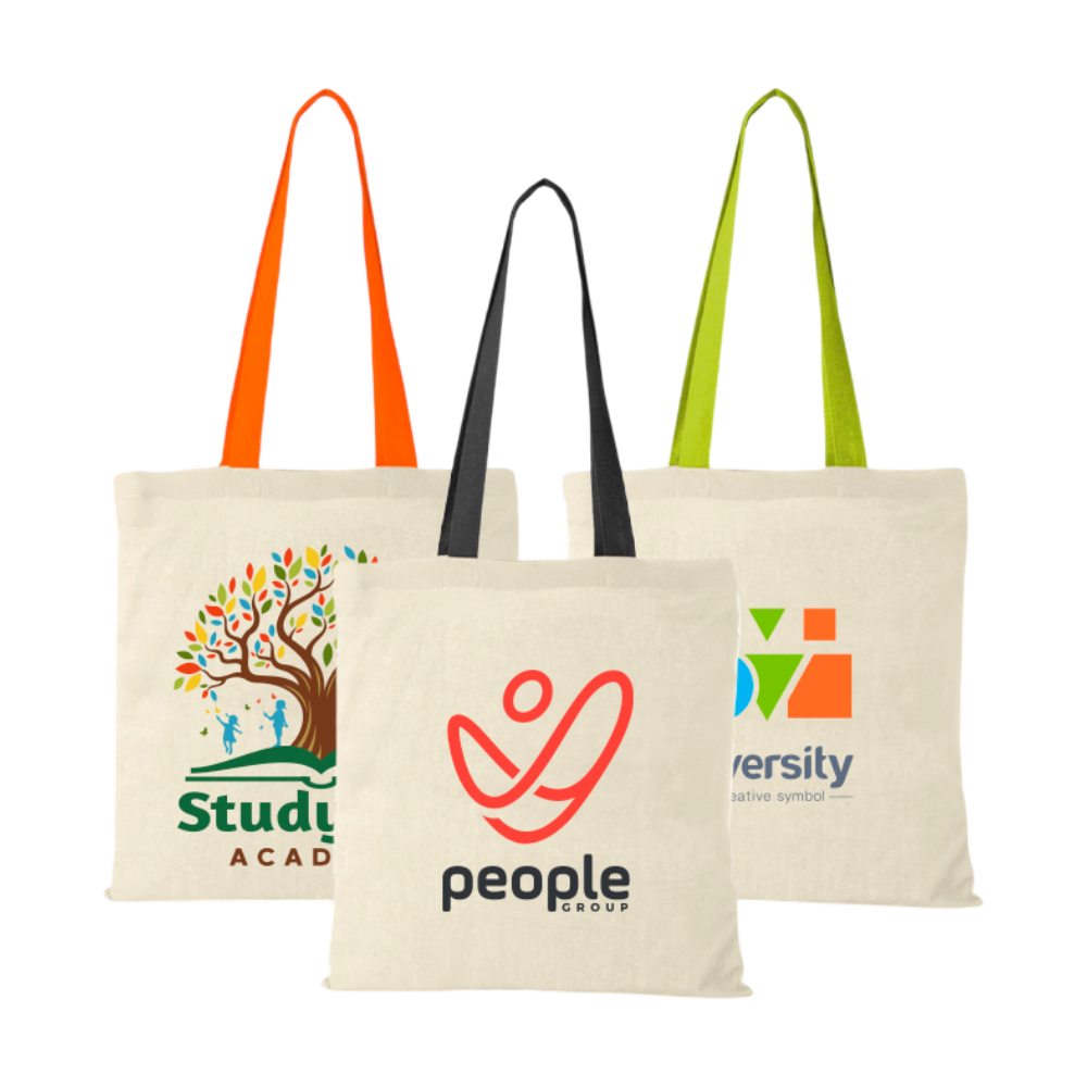 Bolsa de tela con asas de colores