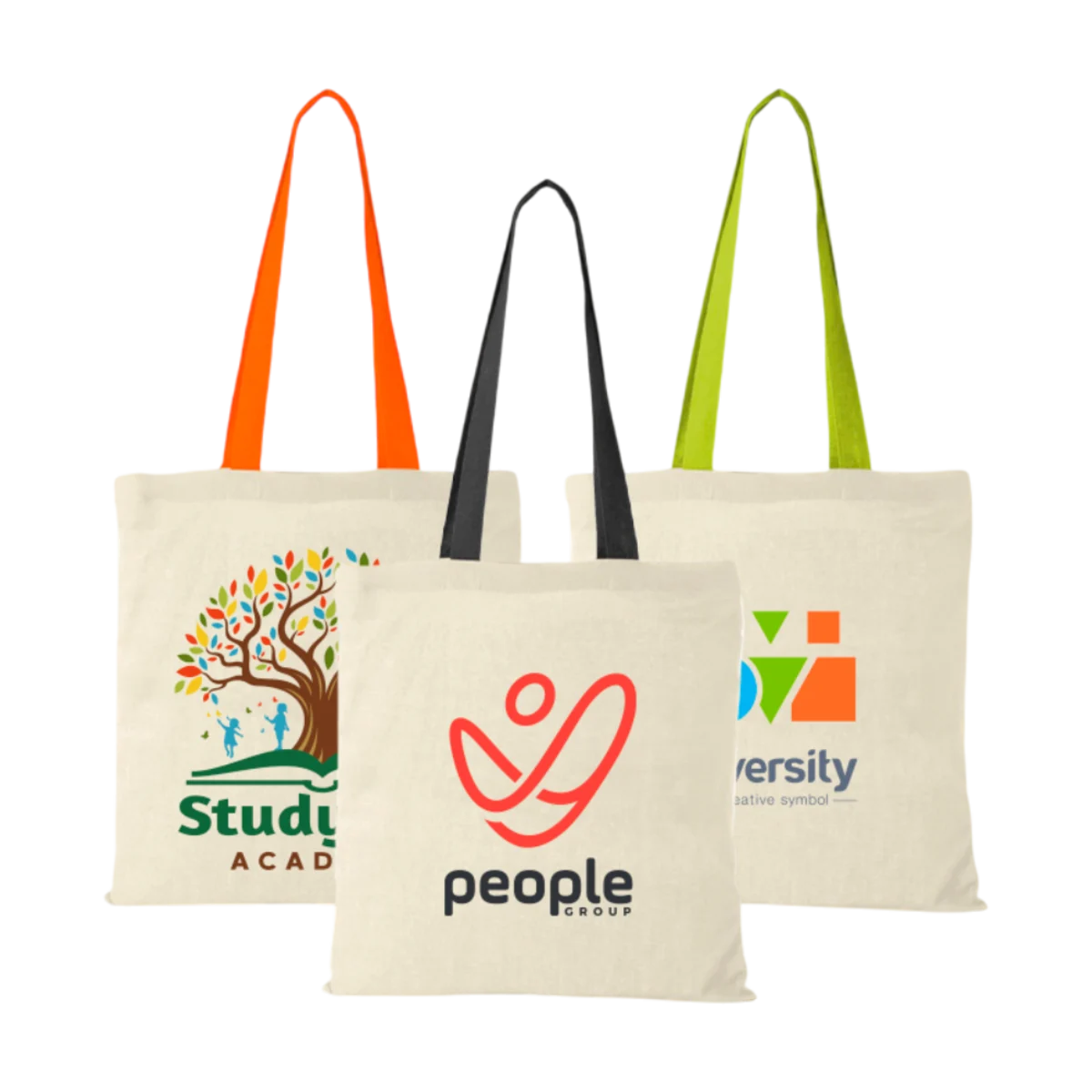 Cotton Bag with Coloured Handles main image