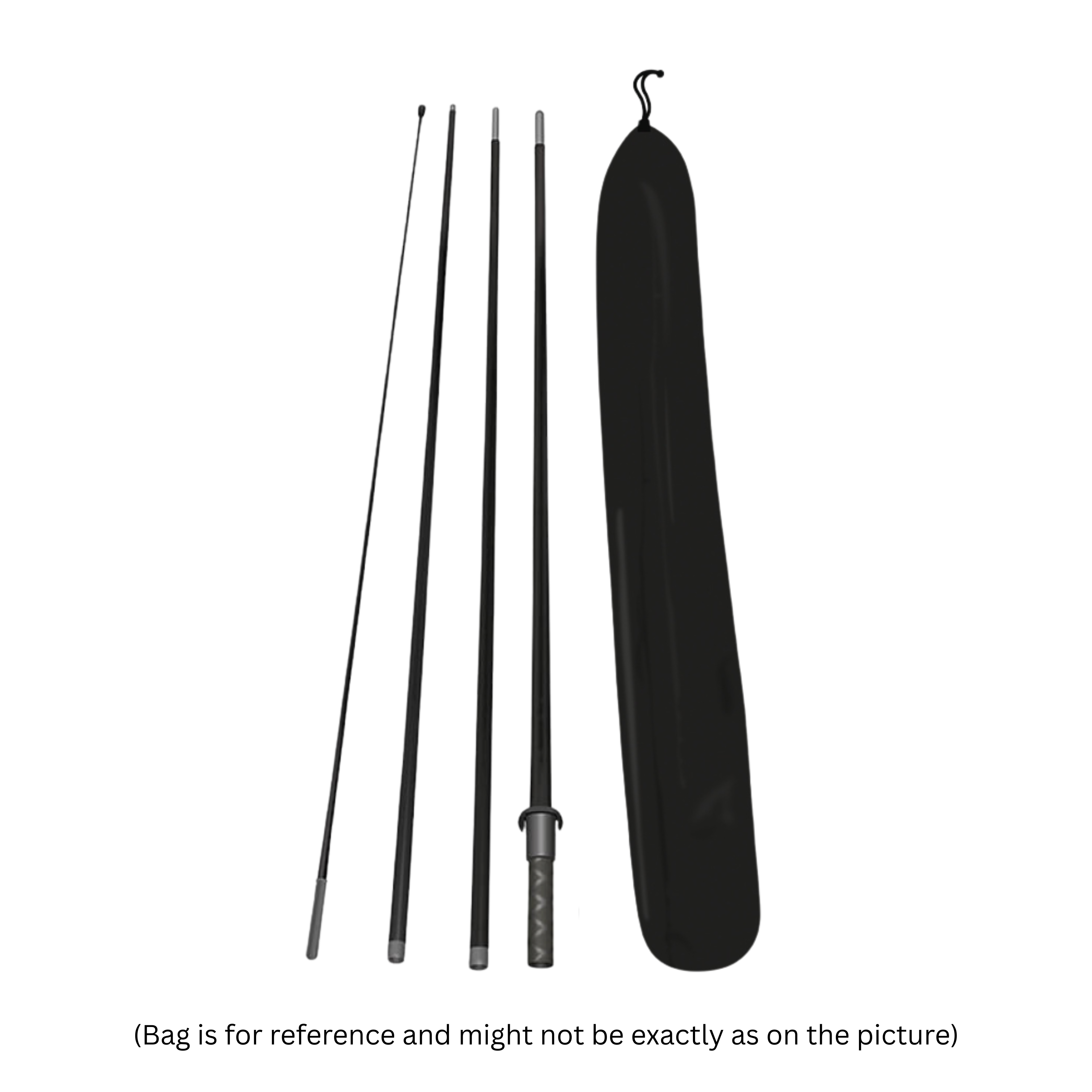 Teardrop flag with bag