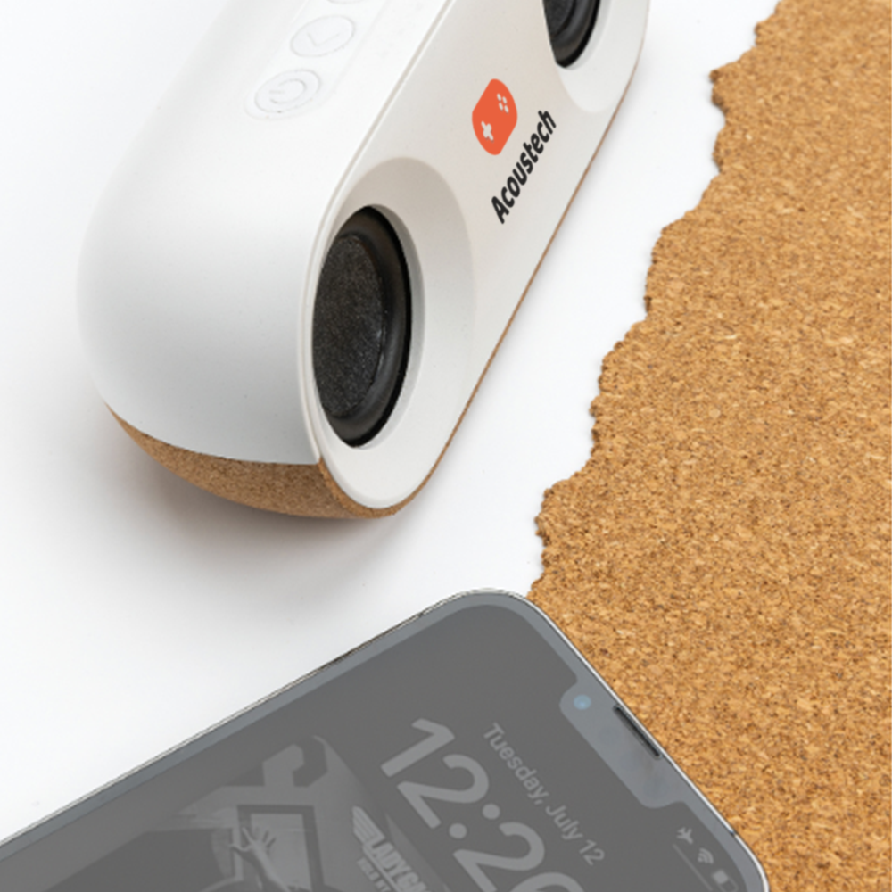 Enceinte 10W en liège et plastique recyclé RCS