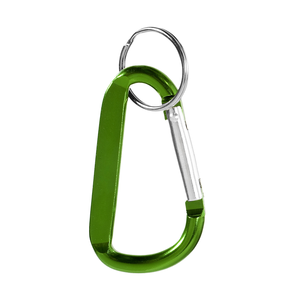 6. Timor RCS recycled aluminium carabiner keychain Green