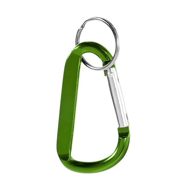 6. Timor RCS recycled aluminium carabiner keychain Green