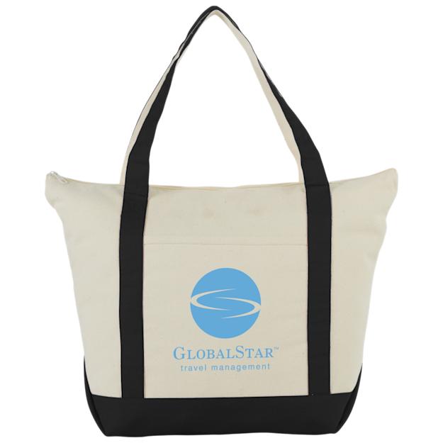 PDP - classic12ozcottoncanvaszipperedboattote square #00000000 background