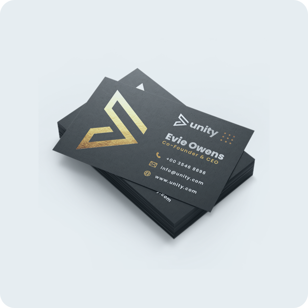 Cartes de visite avec finitions exclusives