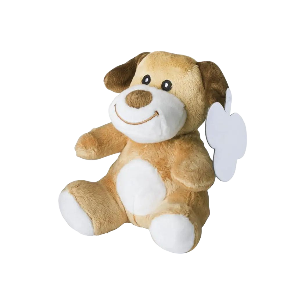 Custom Plush Dog - three-quarter view