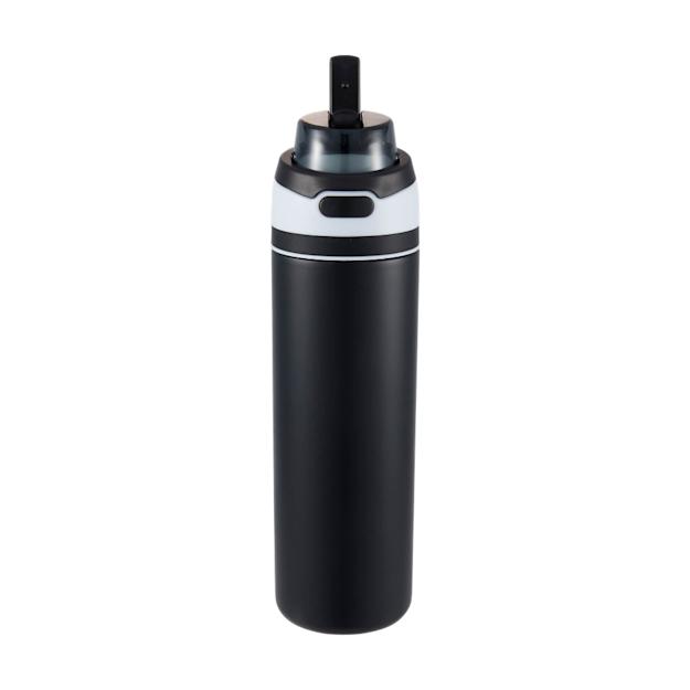 ICON - elvin28ozrecycledstainlessflipstrawbottle black