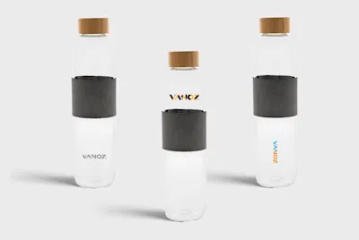Glass Bottle with Bamboo Lid | 750 ml
