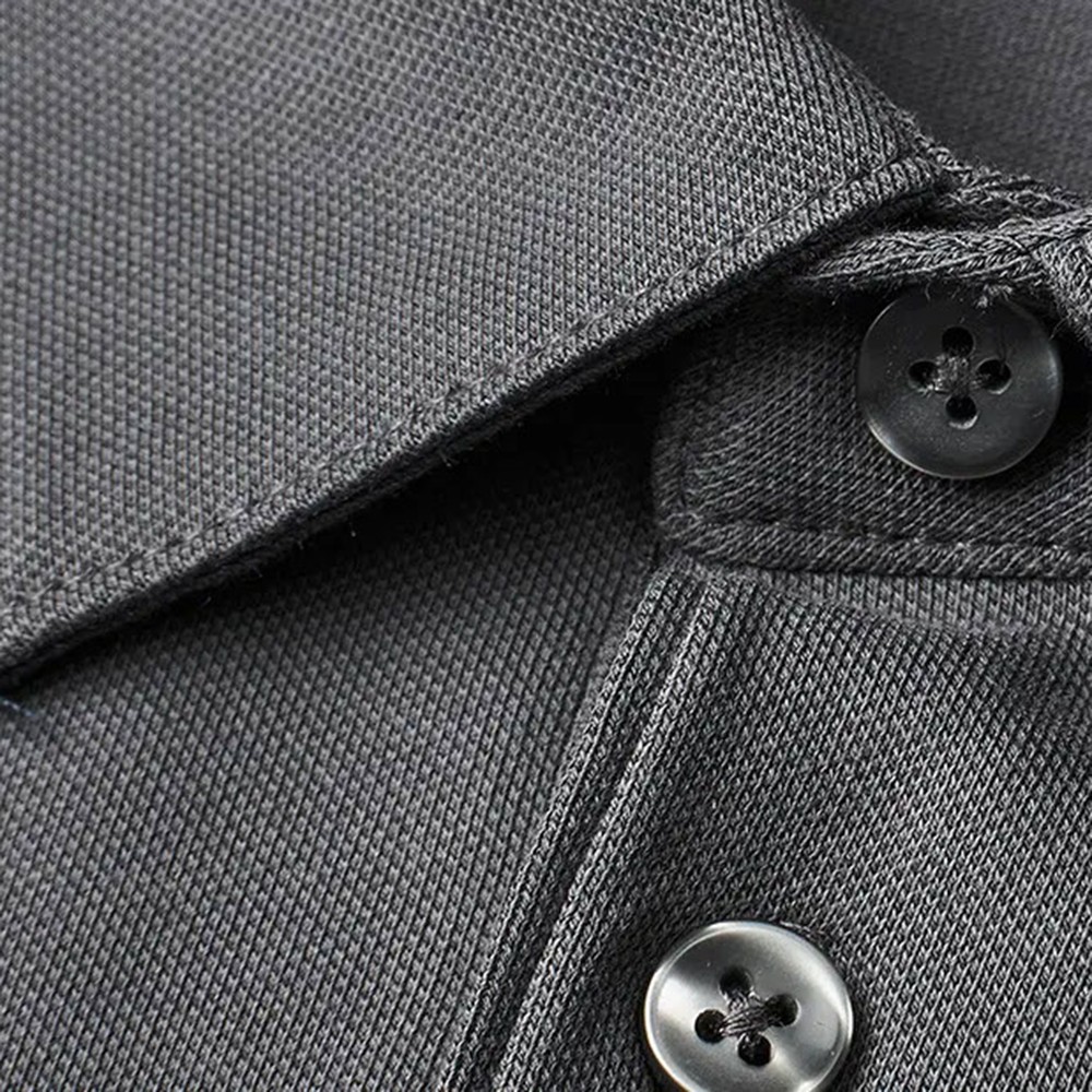 Seven Seas Polo Shirt Organic - neck label macro