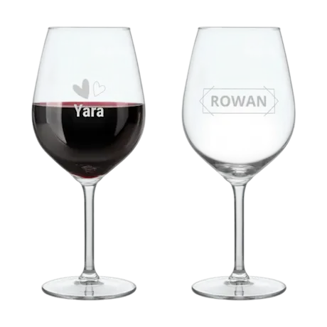 Personalised Red Wine Glass