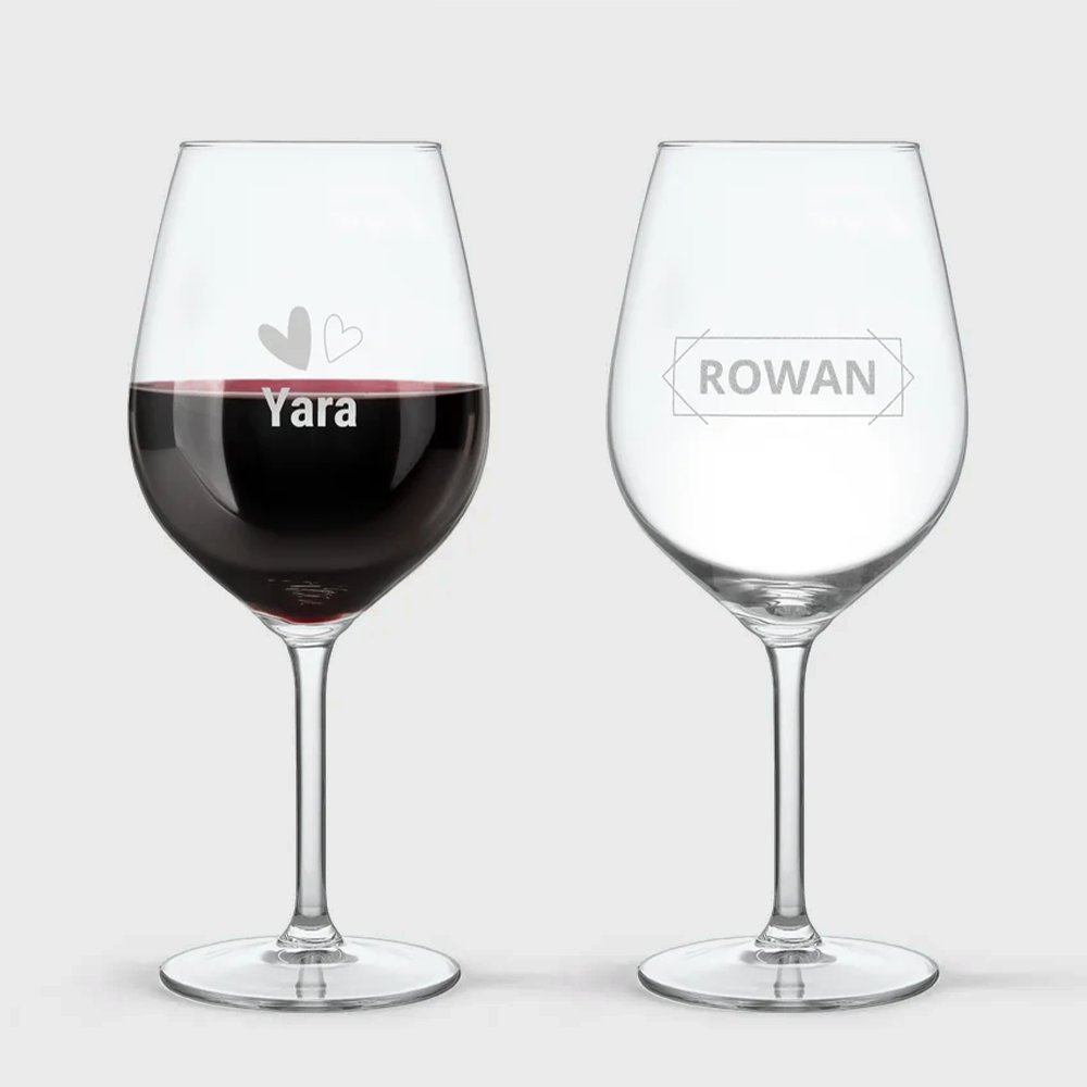 Personalised Red Wine Glass