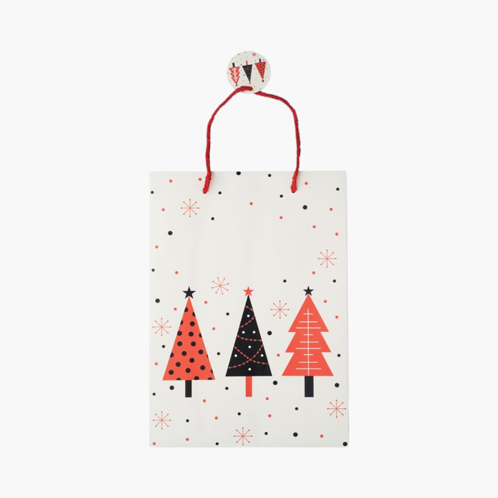 PDP - christmaslargegiftpaperbag30recycledwithtagincluded square #F8F8F8 background