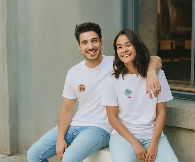 Magliette stampate con logo personalizzato per il tuo brand