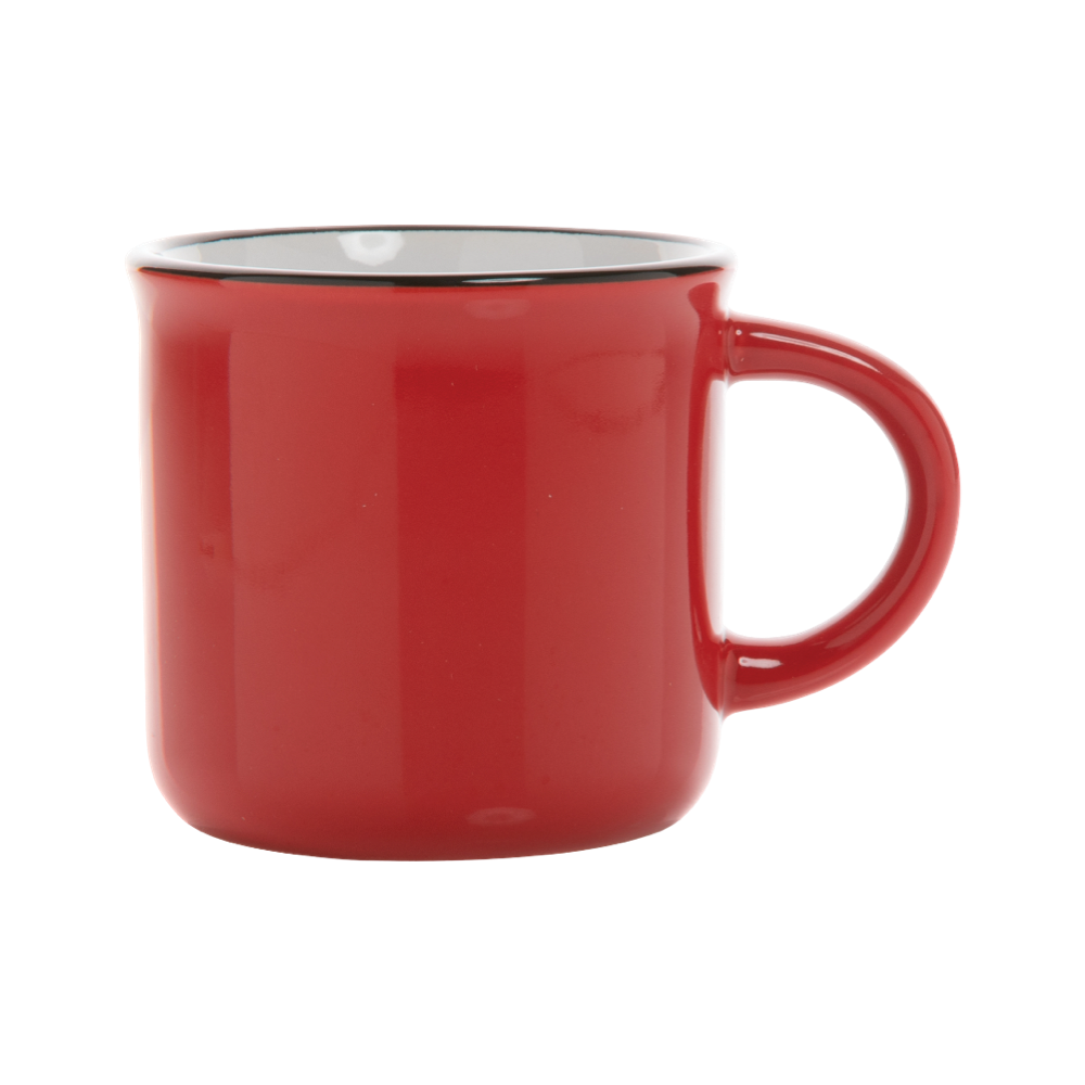 Vintage ceramic mug red