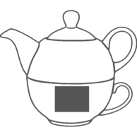 40 x 30 mm - On the tea cup