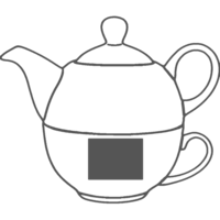 40 x 30 mm - Sur la tasse de thé