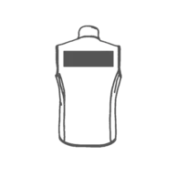 Chest left + Back large