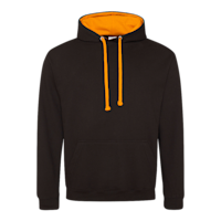 varsityhoodiejusthoods jetblack:orangecrush