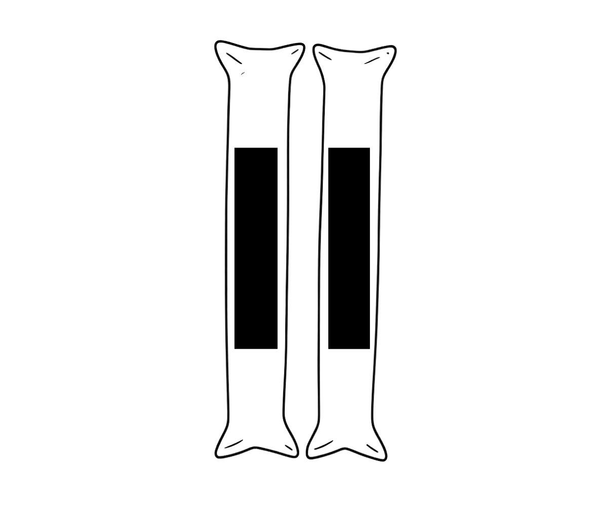 300 x 70 mm - Beide Stöcke