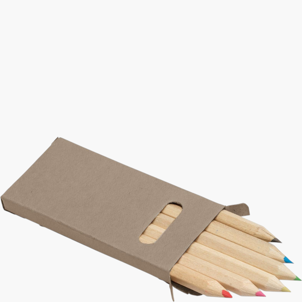 Set de crayons de bois en étui carton