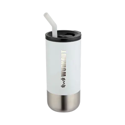 Recycled Insulated Tumbler With Straw