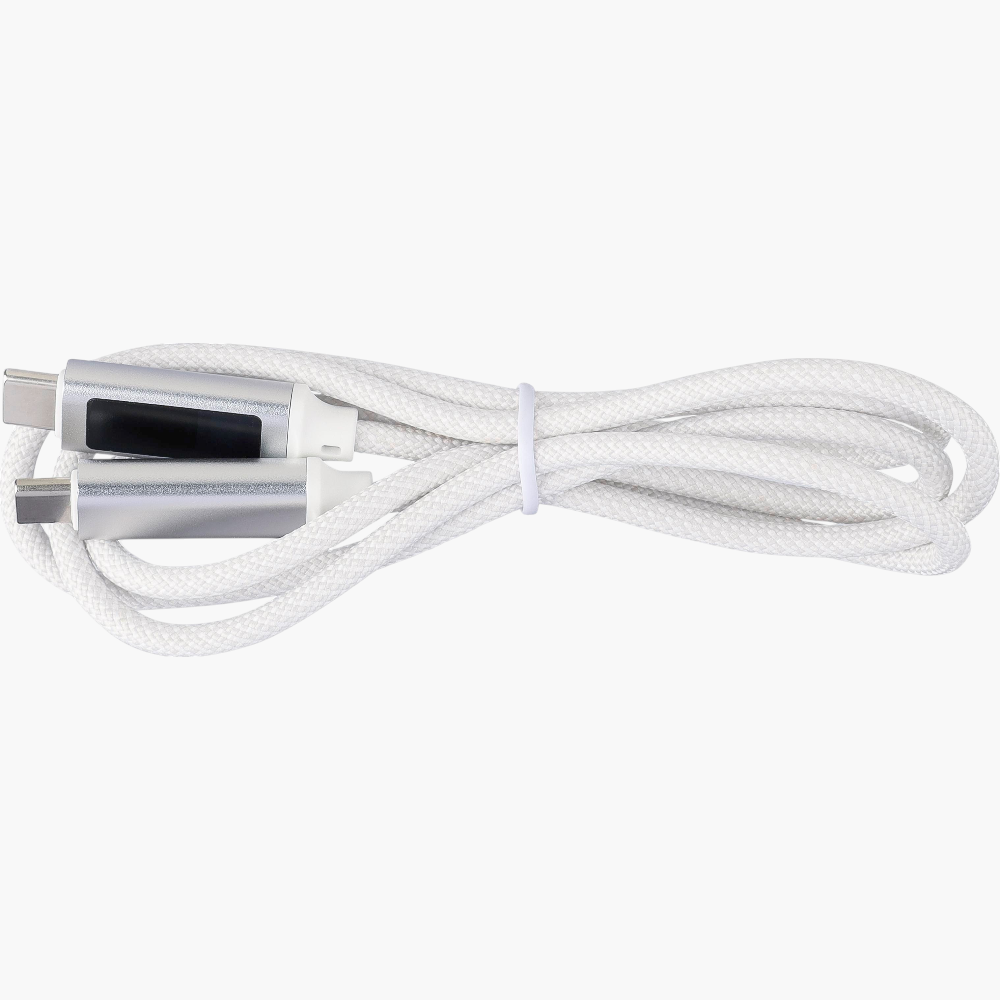 PDP - nylonfabricchargingcable65wclaudia square #F8F8F8 background