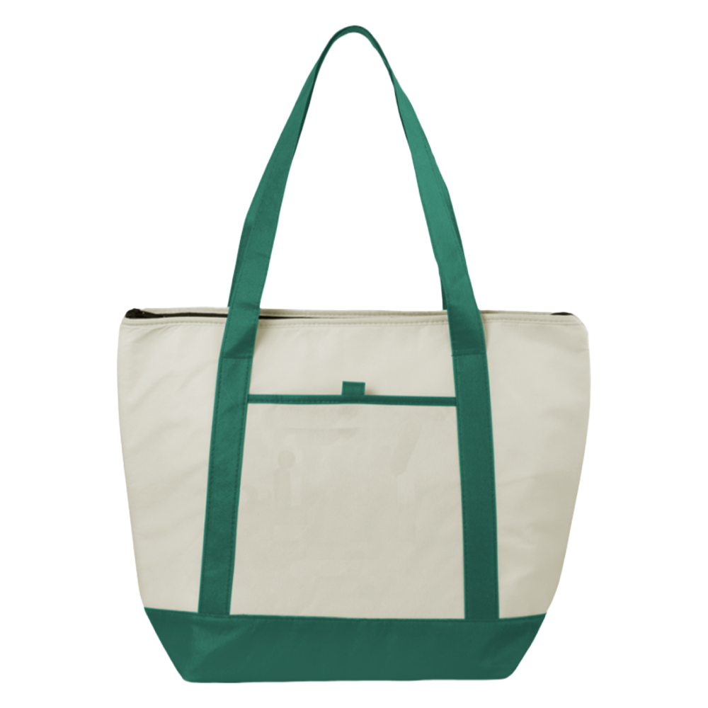 Lighthouse non-woven cooler tote 21L green